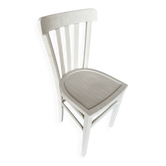 Chaise bistrot ancienne style baumann bois blanc vintage #d541