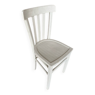 Vintage white wood baumann bistro chair old style #d541