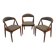 Set of three teak chairs, Danish design, 1970s, designer: Kai Kristiansen