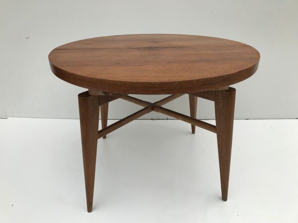 Table à système en chêne, France, circa 1950