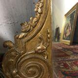 Old golden stucco mirror