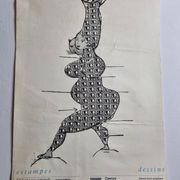 Exhibition poster after Louise Bourgeois, prints, drawings Center Georges Pompidou, 1995