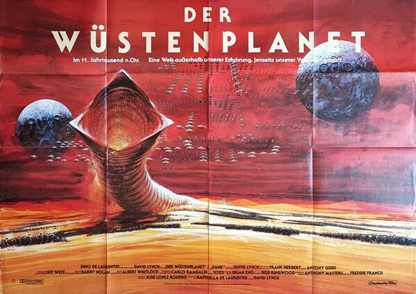 Affiche allemande originale de 1984 dune david lynch john berkey