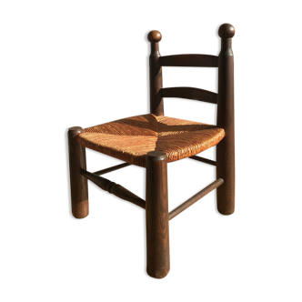 Wooden chair and straw 1950
