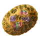 Sarreguemines barbotine oval dish with fruit decoration