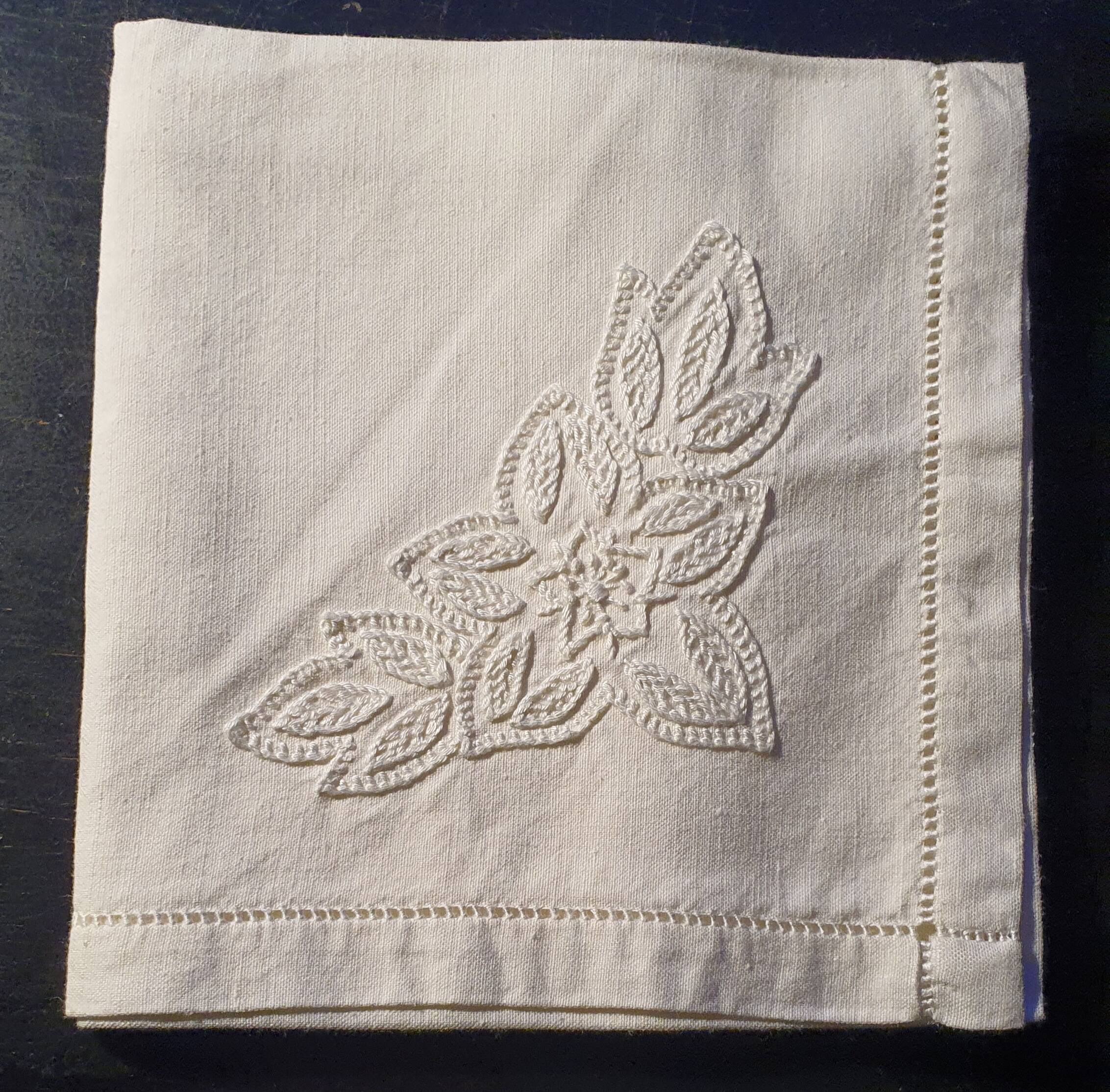 Embroidered tea tablecloth
