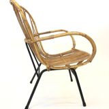 Rattan chair by Rohe Noordwolde, 1960