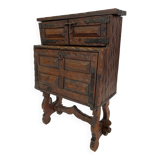 Vintage brutalist spanish wall cabinet cupboard design