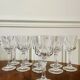 Service de 10 verres à pied en cristal ciselé