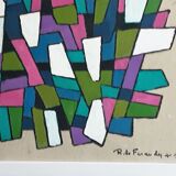 Abstract composition 70's by Robert de FERAUDY 1979