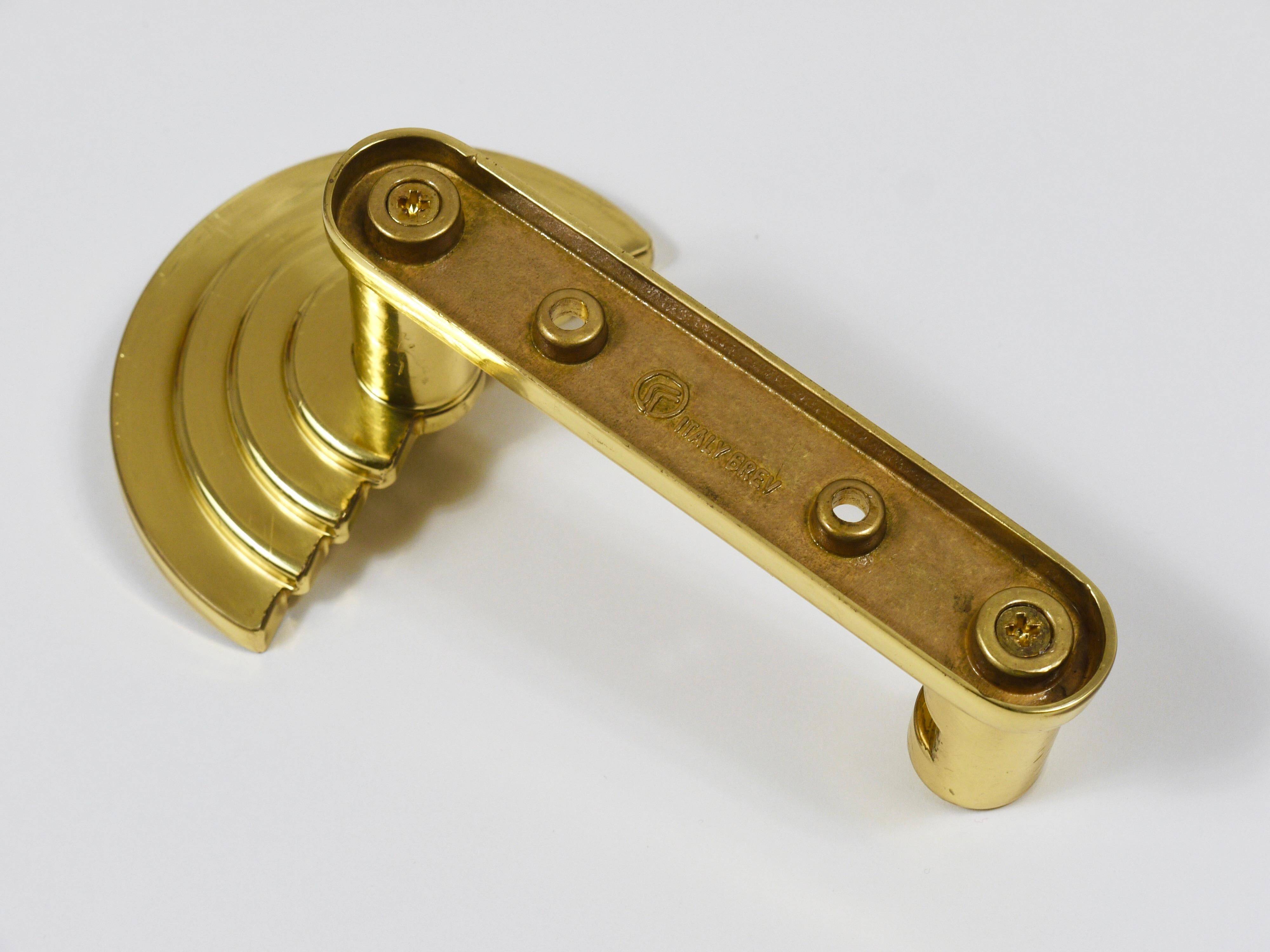 13 Postmodern Brass Wall Hooks by Ettore Sottsass, 1985, Valli & Valli Italy
