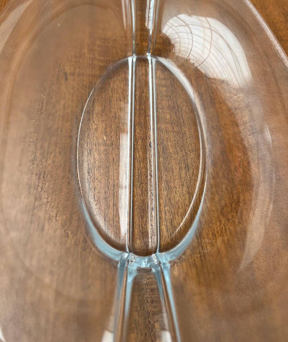 Vintage glass bowl from Holmegaard, 1970s.