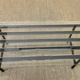 Glass and metal coffee table