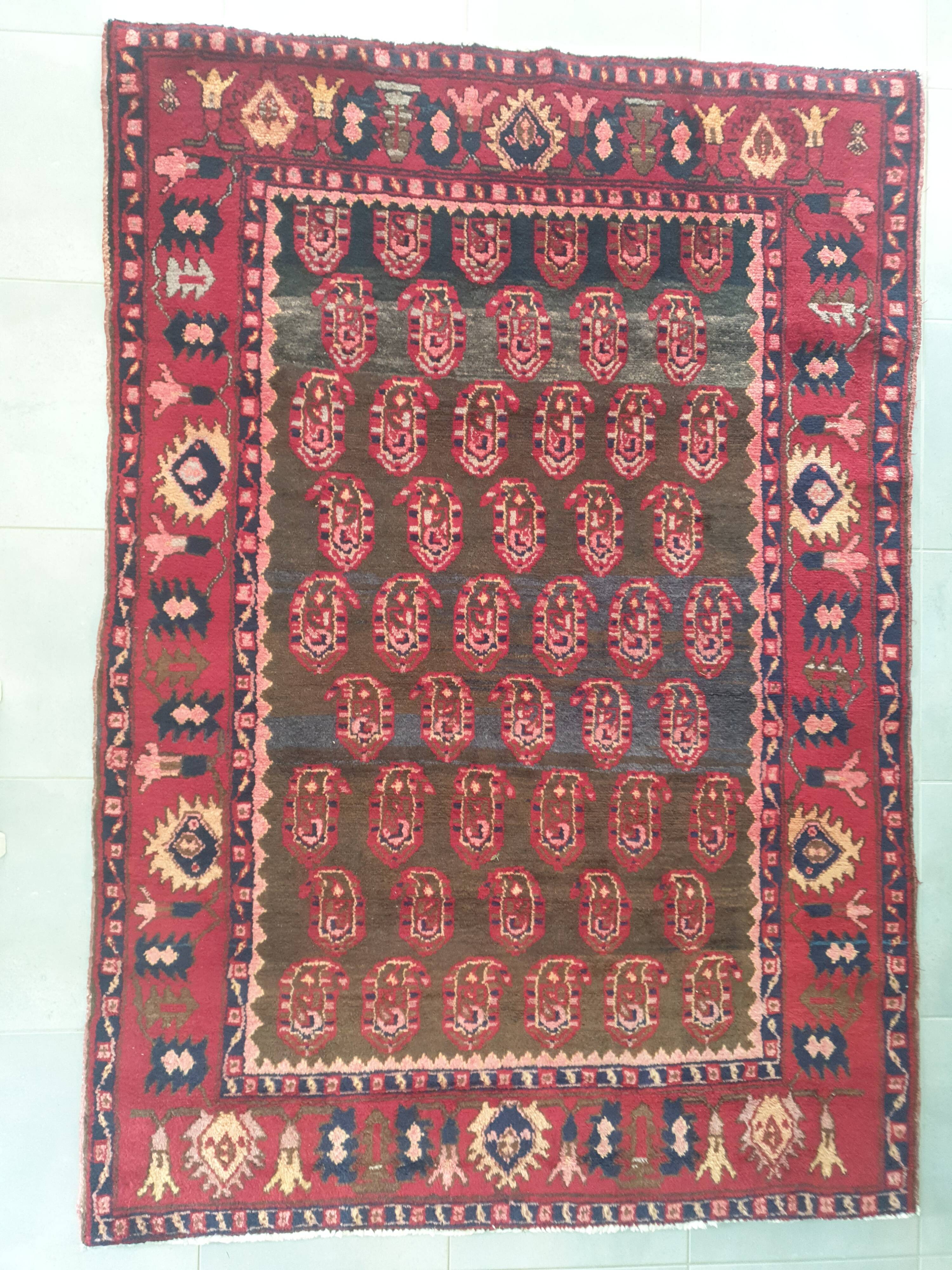 Handmade iran wool rug 140 x 200