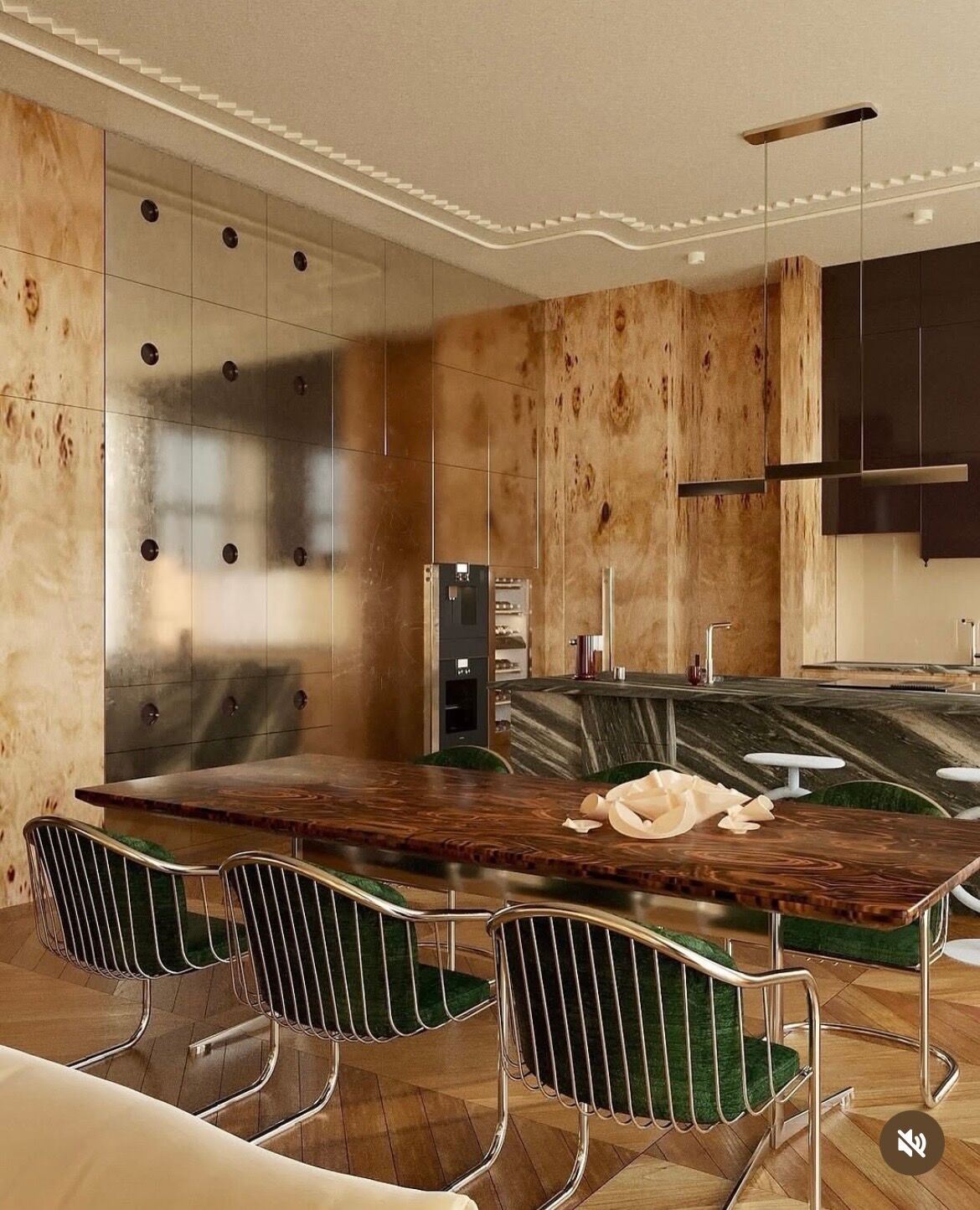 Set of 6 vintage Italian design chairs in chrome – 1970s – Gas style