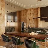 Set of 6 vintage Italian design chairs in chrome – 1970s – Gas style