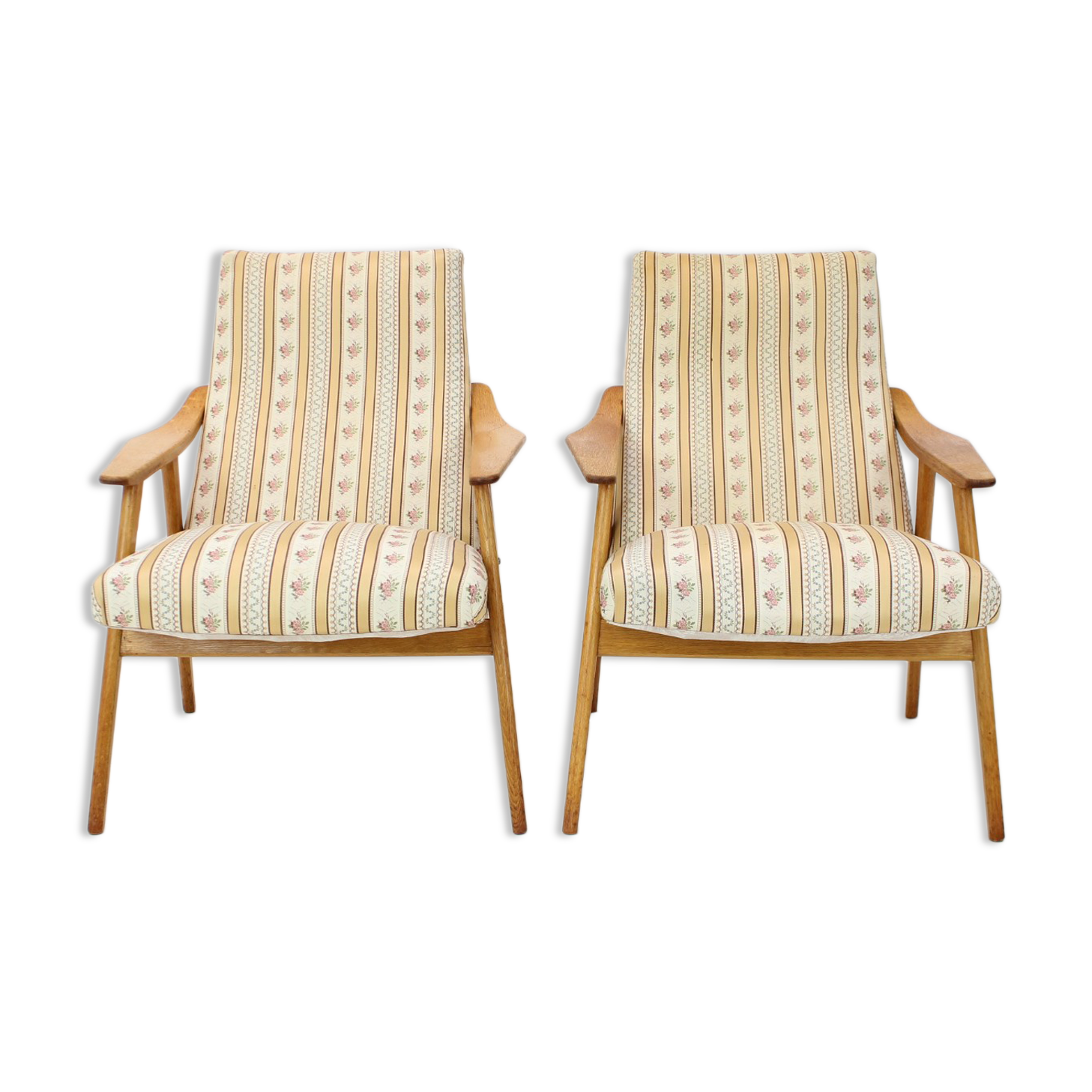 Paire de fauteuils du milieu du siècle des années 1960, Tchécoslovaquie
