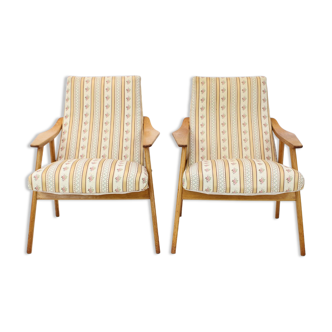 Paire de fauteuils du milieu du siècle des années 1960, Tchécoslovaquie