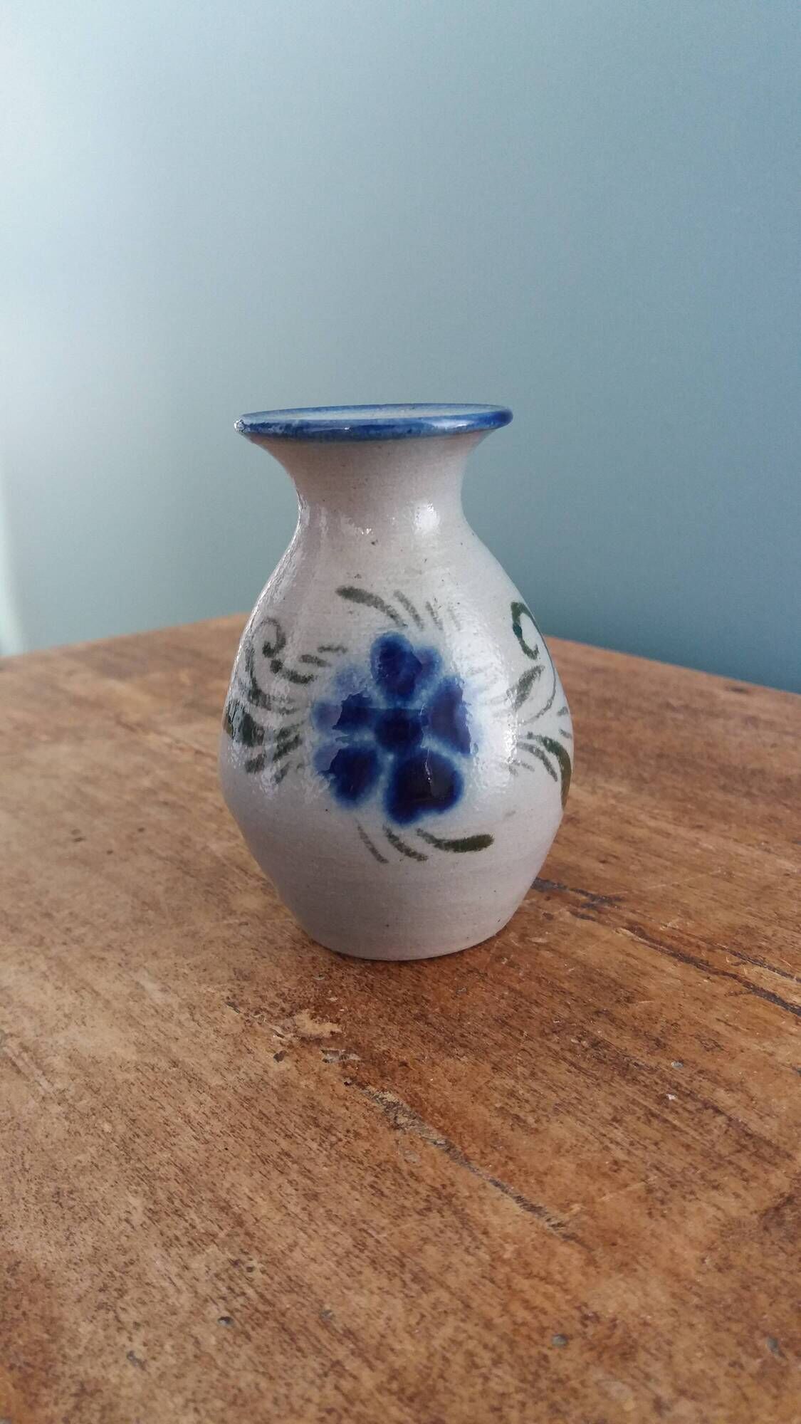 Salt-glazed stoneware vase from Alsace