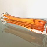 Vintage orange soliflore vase