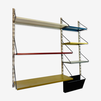 Shelf system, wall, metal, Pilastro edition.