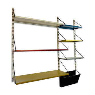 Shelf system, wall, metal, Pilastro edition.