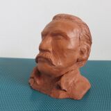Ancient terracotta bust statue