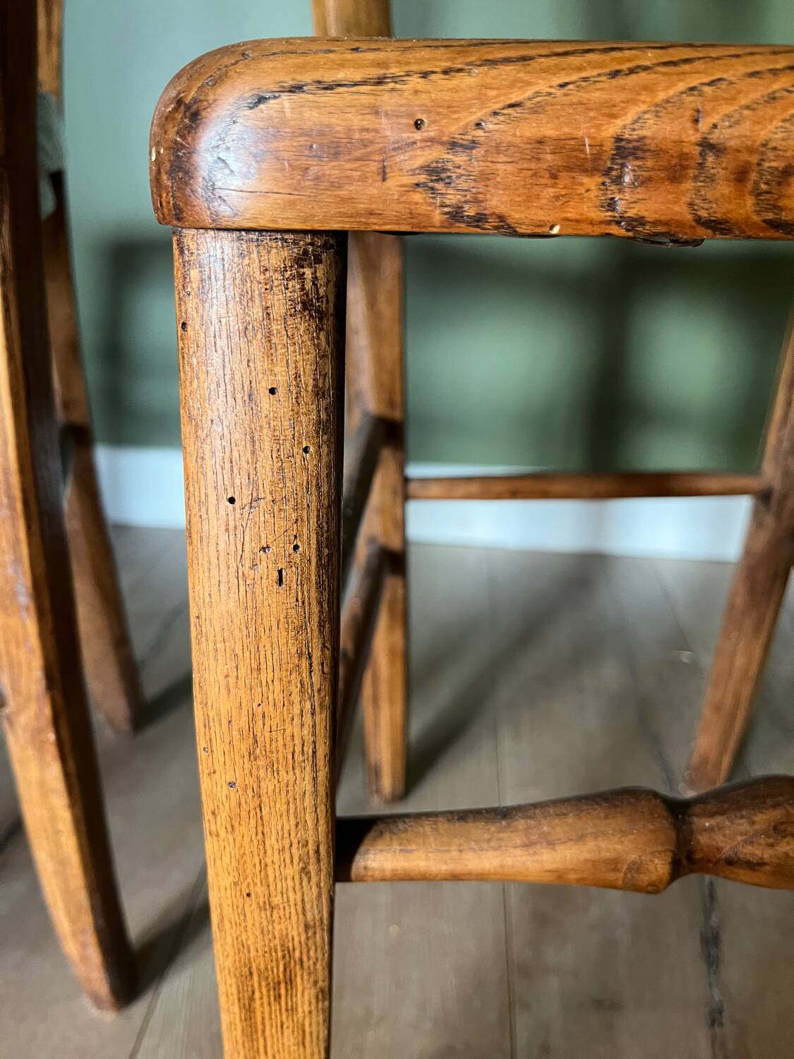 Pair of vintage chairs from the late 20th century with caning.