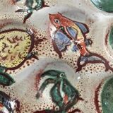 Tripod dish from the 60s for ceramic shellfish or crustaceans