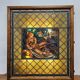 Art Deco stained glass with lead, A Nude in a Landscape by Marijan Trepse, 1934