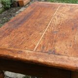 Solid wood table, one drawer, turned wood