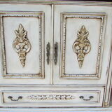 Bookcase rechampi off-white, Louis XVI style