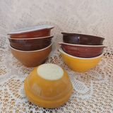 7 antique Émile Henry bowls