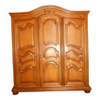 Vintage solid oak wardrobe