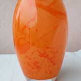 Vase en verre orange