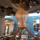 Chandelier with flowers in tassels