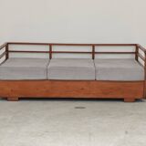 Art Deco sofa gray fabric Jindrich Halabala 1930