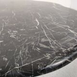 Black marble "cloud" coffee table, 70s/80s