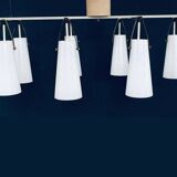 Italian glass and brass chandelier, Italy, 1950s