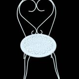 White wrought iron garden furniture - 3 pieces