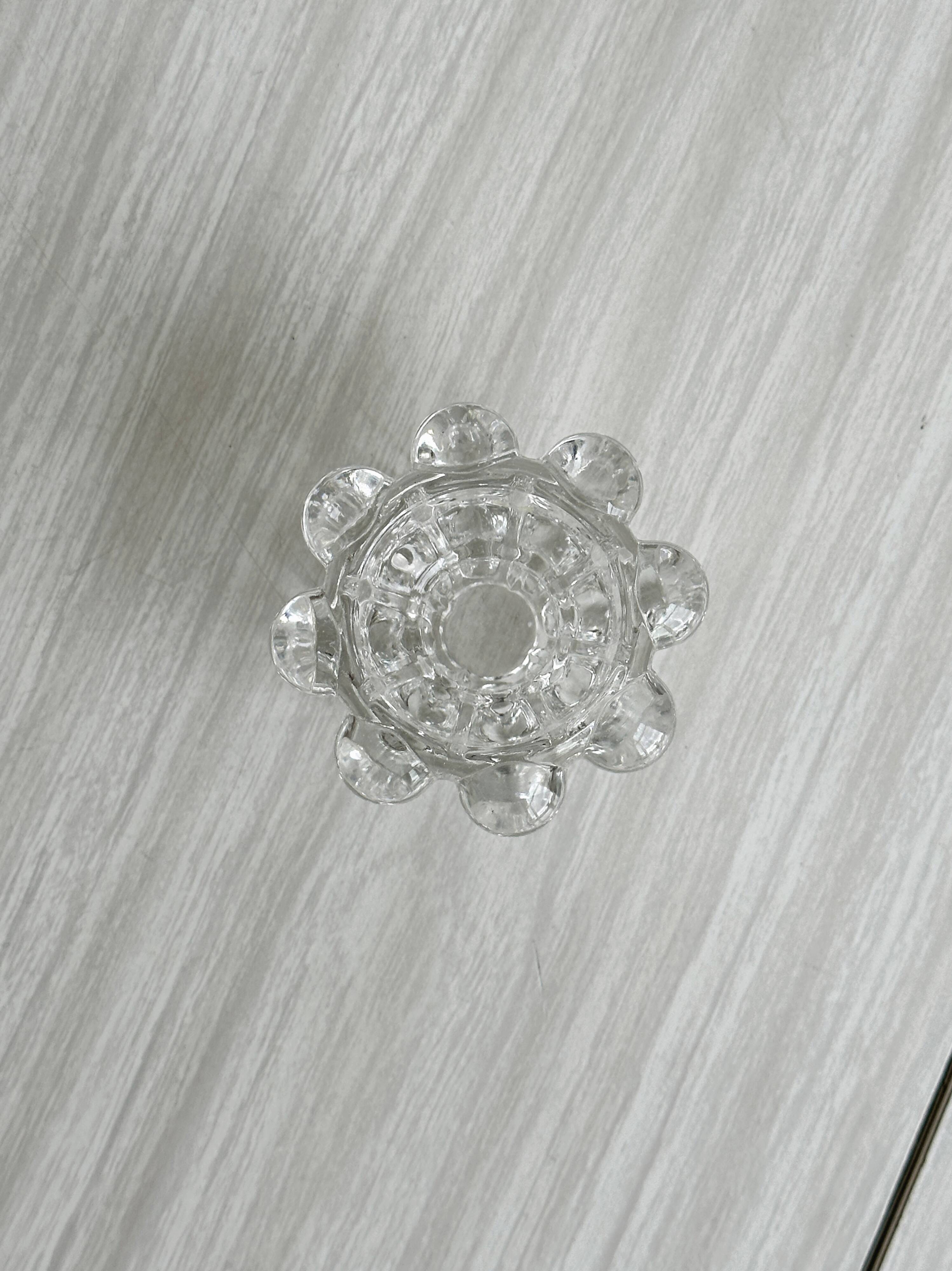 Glass candlestick