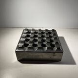 "Ultima15" set of 2 brutalist ashtrays, cast aluminum, ca 1970