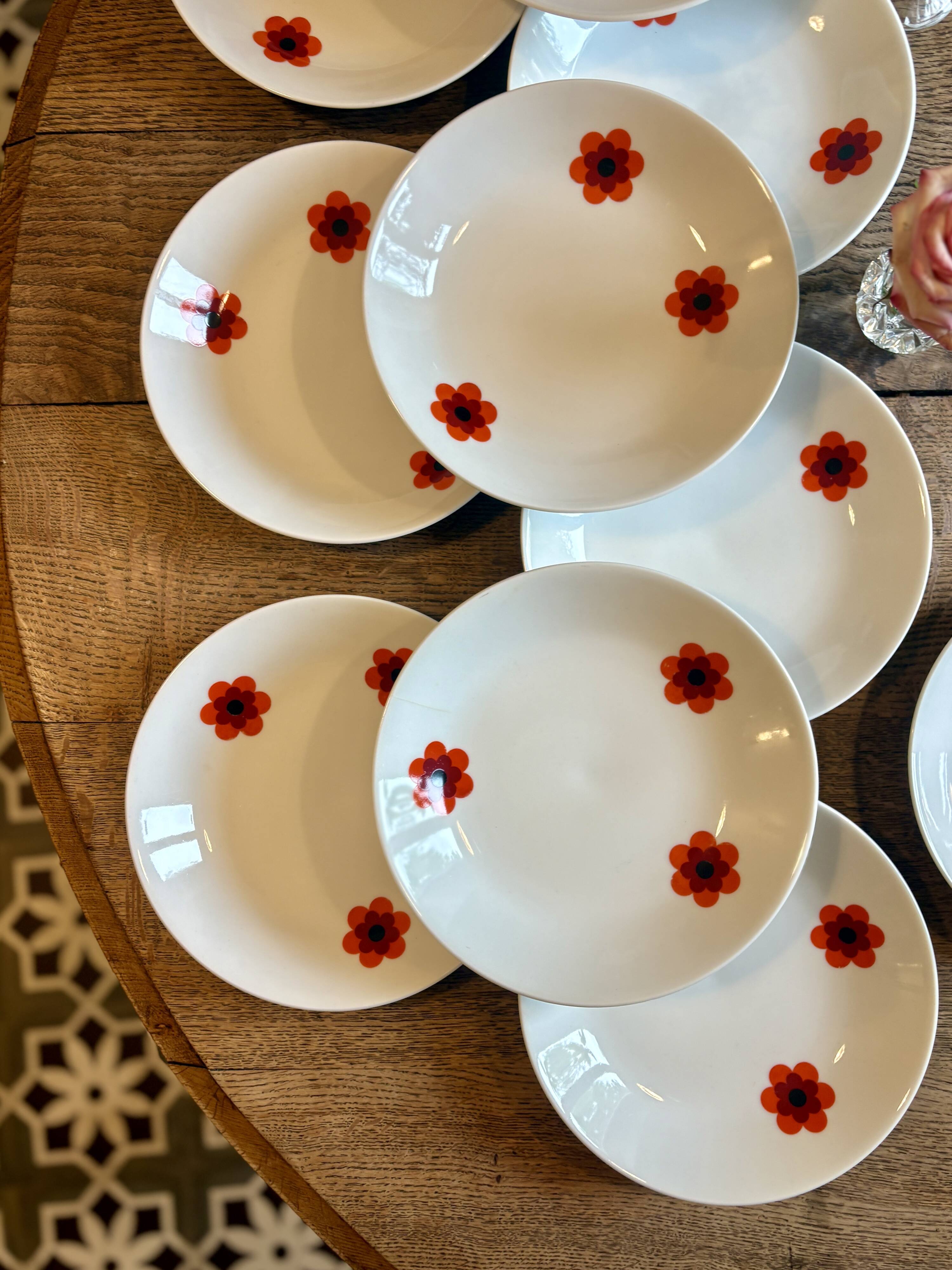 Lot de 11 assiettes creuses vintage, Scherzer Bavaria