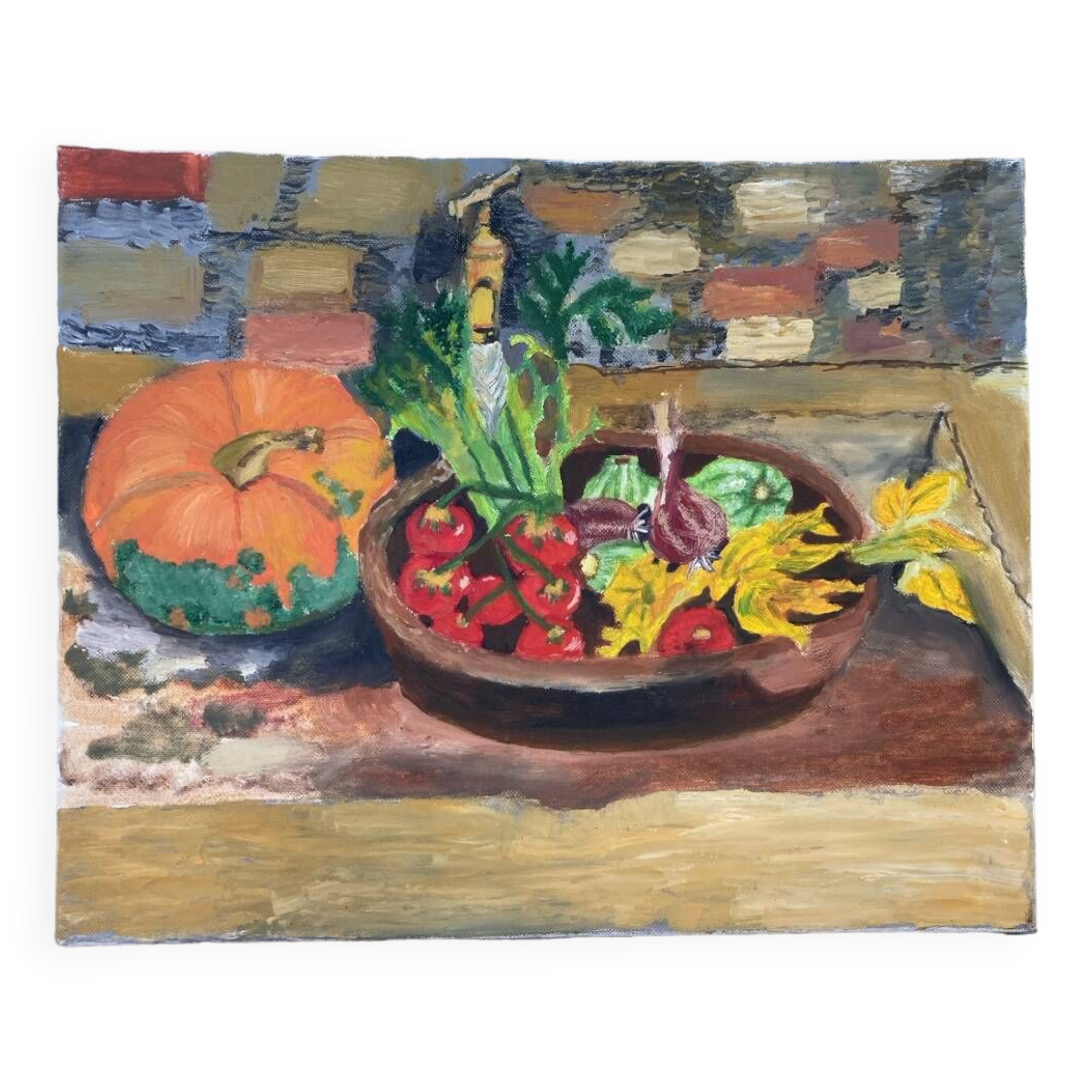 Still life painting oil on canvas