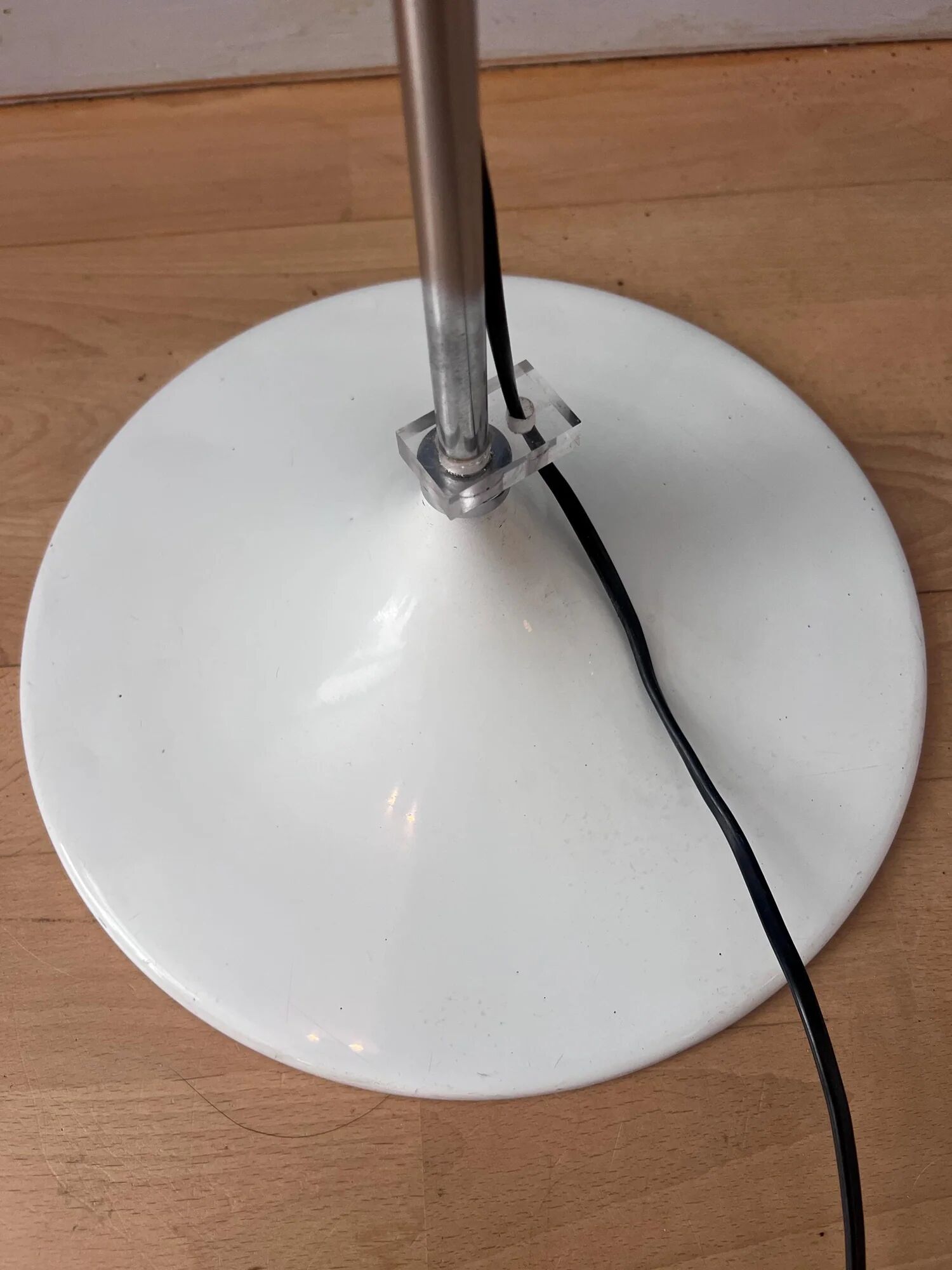 Vintage GEPO Space Age Mushroom Floor Lamp, White Acrylic Glass Shade
