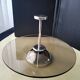 Vintage Glass and Stainless Steel Cheese Board