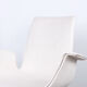 Fauteuil Danois en Cuir blanc et Acier, modèle FK 6725 ou « Tulip chair » par Preben Fabricius.