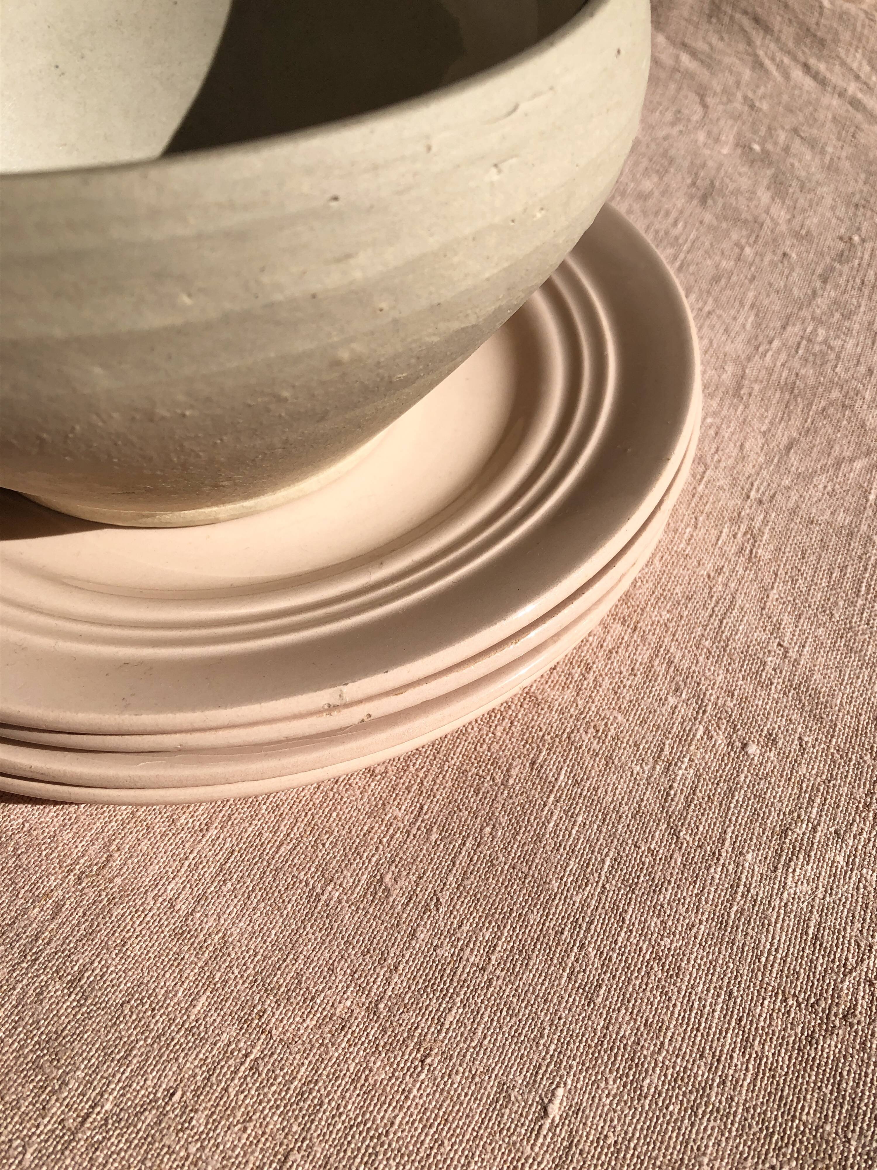 Harvest tablecloth tinted in tea pink