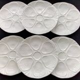 6 Limoges porcelain oyster plates