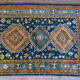 Oriental carpet 152 x 110 cm Blue background Handmade XXth